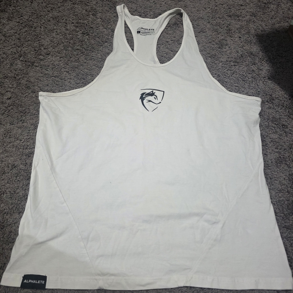 Mens Alphalete White Tank Top